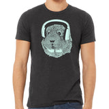 Men's Guinea Pig Wearing Headphones T-Shirt - POPvault