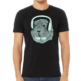 Men's Guinea Pig Wearing Headphones T-Shirt - POPvault