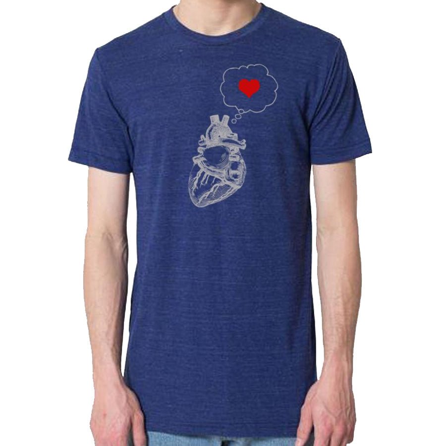 Men's Heart Thinking Heart T-Shirt - POPvault