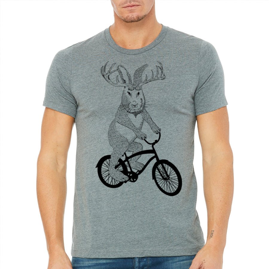 Men's Jackalope On a Bike T-Shirt - POPvault