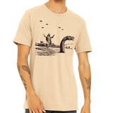 Men's Jesus Christ Riding The Loch Ness Monster T-Shirt - POPvault