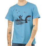 Men's Jesus Christ Riding The Loch Ness Monster T-Shirt - POPvault