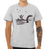 Men's Jesus Christ Riding The Loch Ness Monster T-Shirt - POPvault
