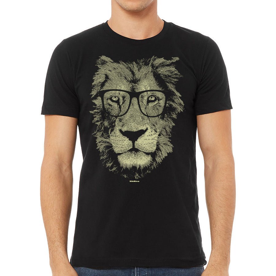 Men's Lion Wearing Glasses T-Shirt - POPvault