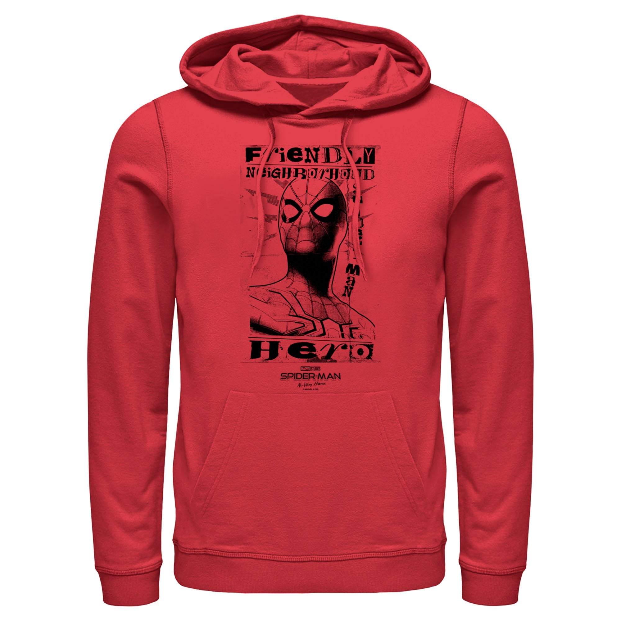 Men's Marvel Spider - Man No Way Home Friendly Hero Lightweight Hoodie - POPvault