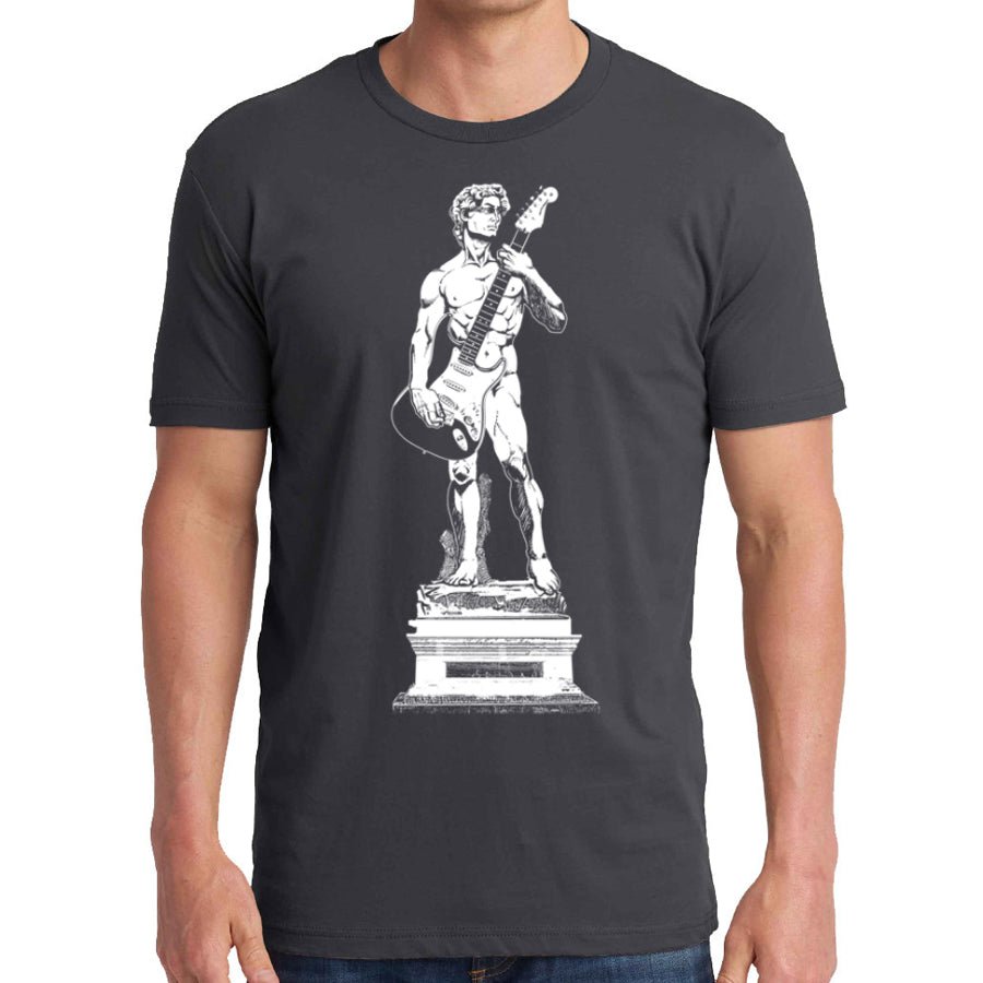 Men's Michelangelo's David Playing Guitar T-Shirt - POPvault
