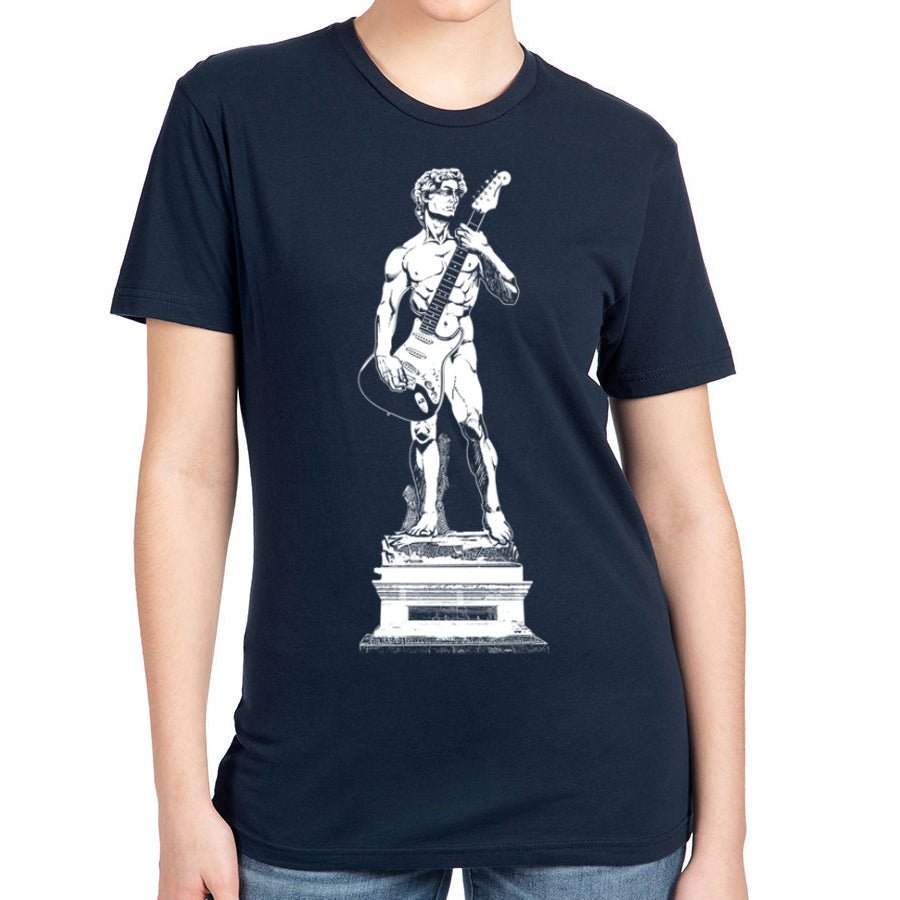 Men's Michelangelo's David Playing Guitar T-Shirt - POPvault