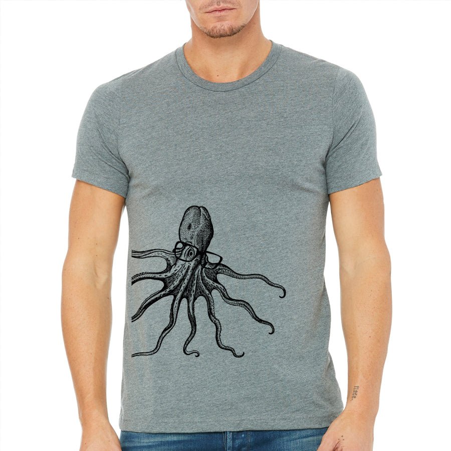 Men's Octopus Wearing Glasses T-Shirt - POPvault