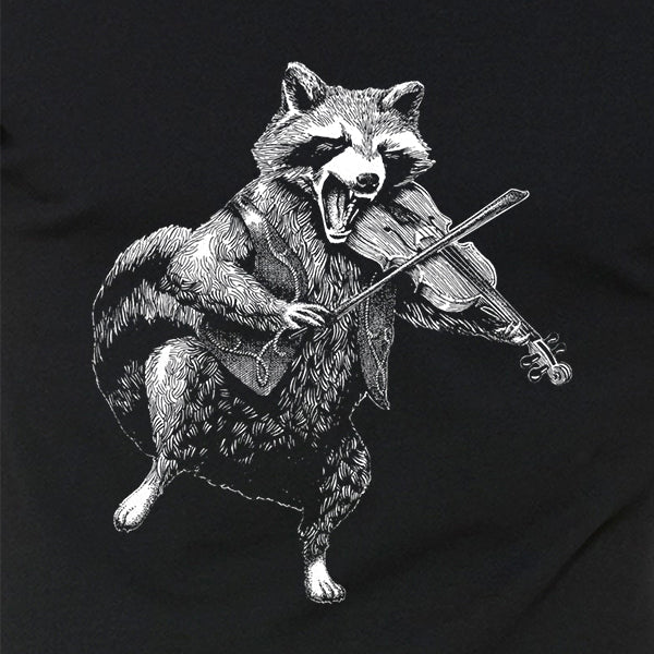 Men's Raccoon Playing Fiddle T-Shirt - POPvault