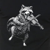 Men's Raccoon Playing Fiddle T-Shirt - POPvault