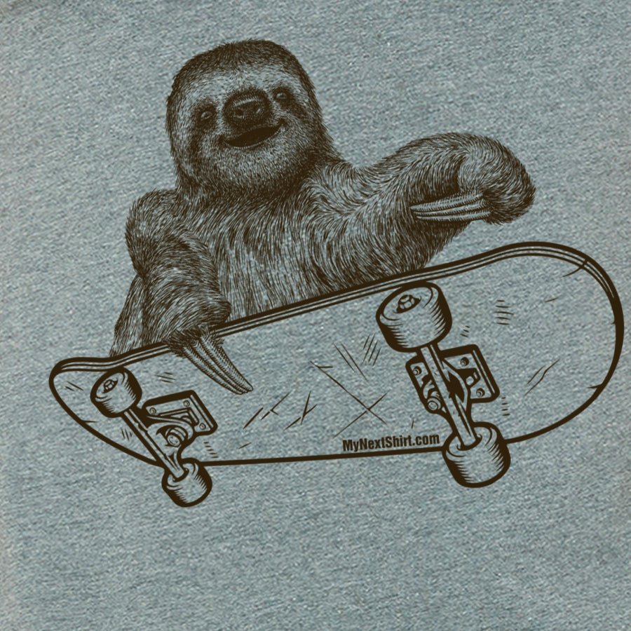 Men's Sloth Riding A Skateboard T-Shirt - POPvault