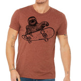 Men's Sloth Riding A Skateboard T-Shirt - POPvault
