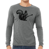 Men's Squirrel Playing Guitar Long Sleeve T-Shirt - POPvault