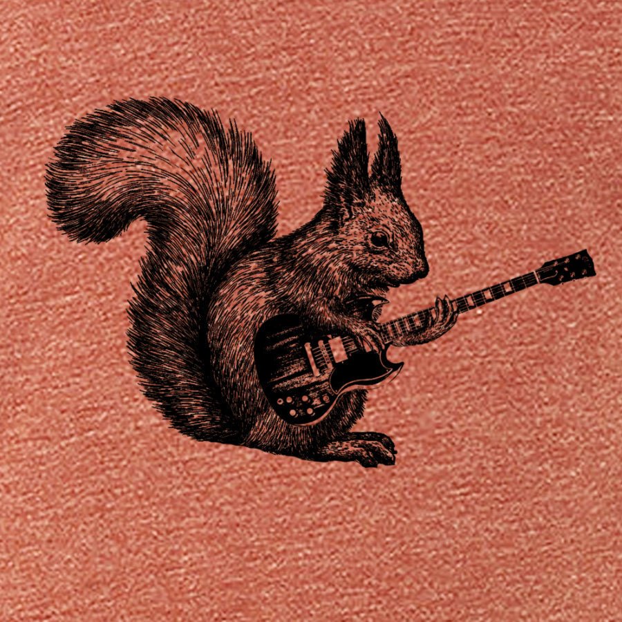 Men's Squirrel Playing Guitar Long Sleeve T-Shirt - POPvault