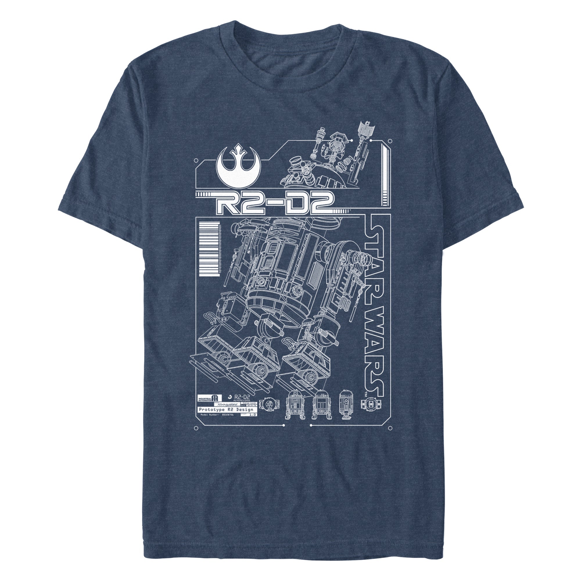 Men's Star Wars R2 Schematic T-Shirt-POPvault