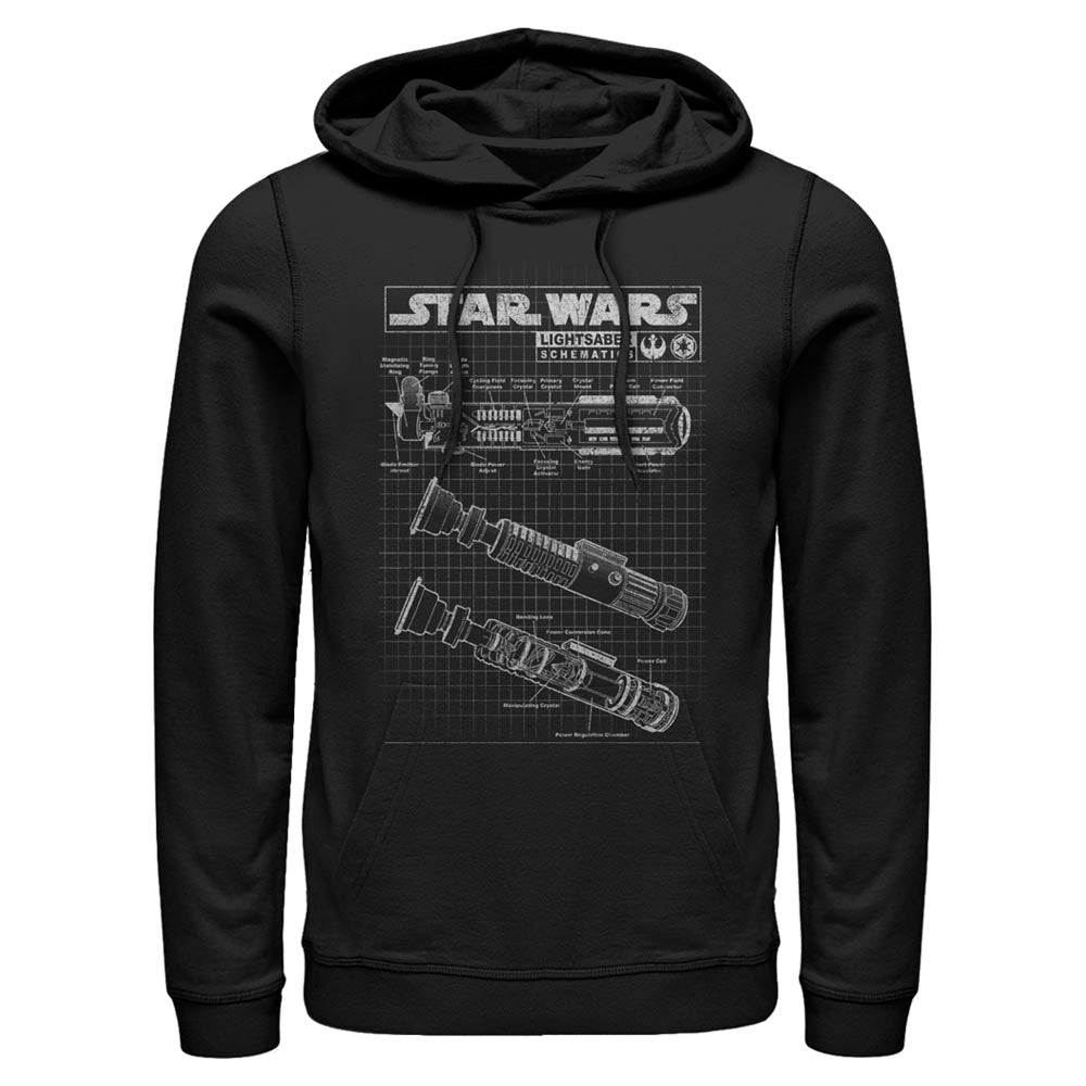 Men's Star Wars Saber Diagram Lightweight Hoodie - POPvault