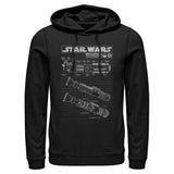 Men's Star Wars Saber Diagram Lightweight Hoodie - POPvault