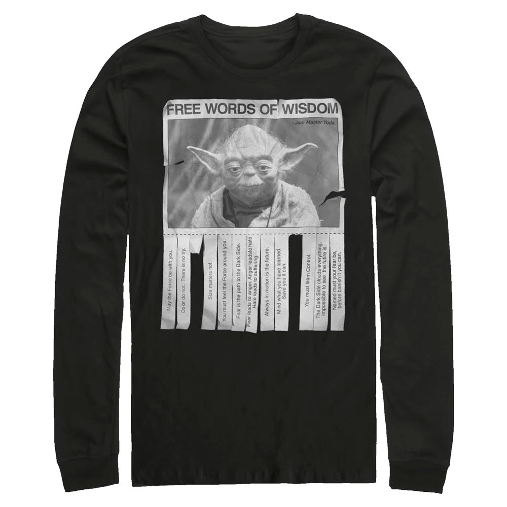 Men's Star Wars Words of Wisdom Long Sleeve T-Shirt - POPvault