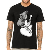 Men's Wolf Playing Guitar T-Shirt - POPvault