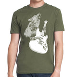 Men's Wolf Playing Guitar T-Shirt - POPvault