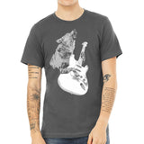 Men's Wolf Playing Guitar T-Shirt - POPvault