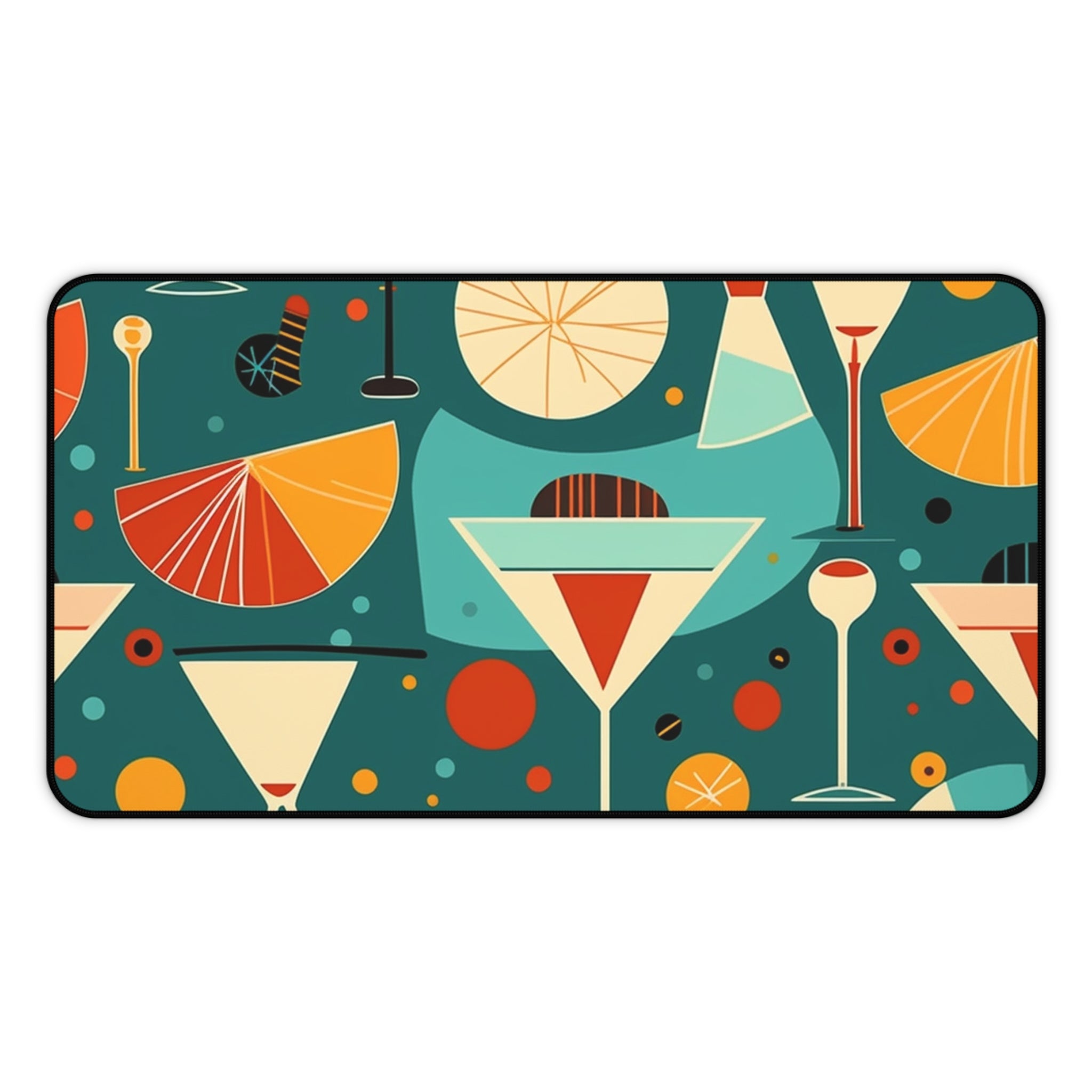 Mid - Century Modern - Cocktail Hour Geometric Computer Desk Mat - POPvault