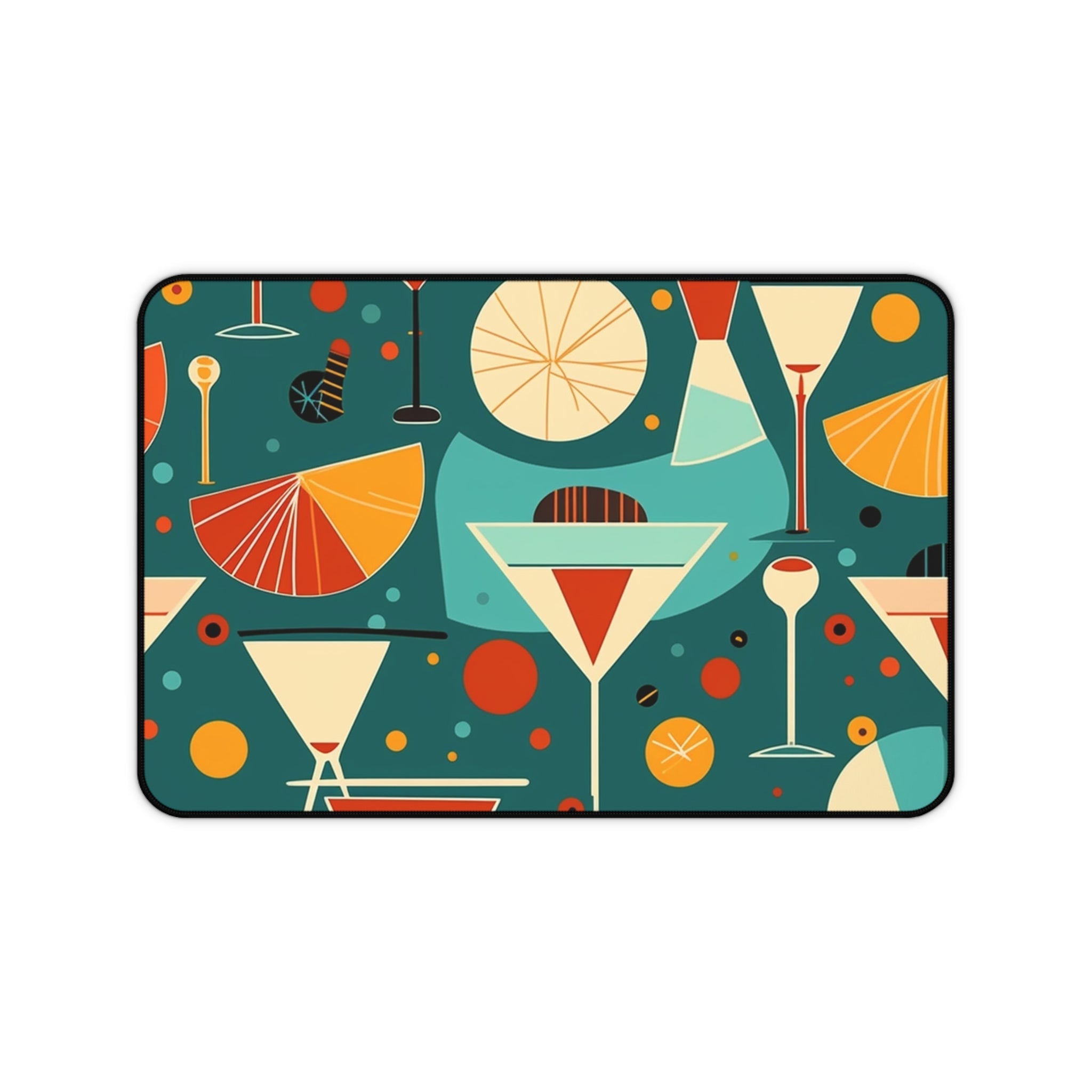Mid - Century Modern - Cocktail Hour Geometric Computer Desk Mat - POPvault