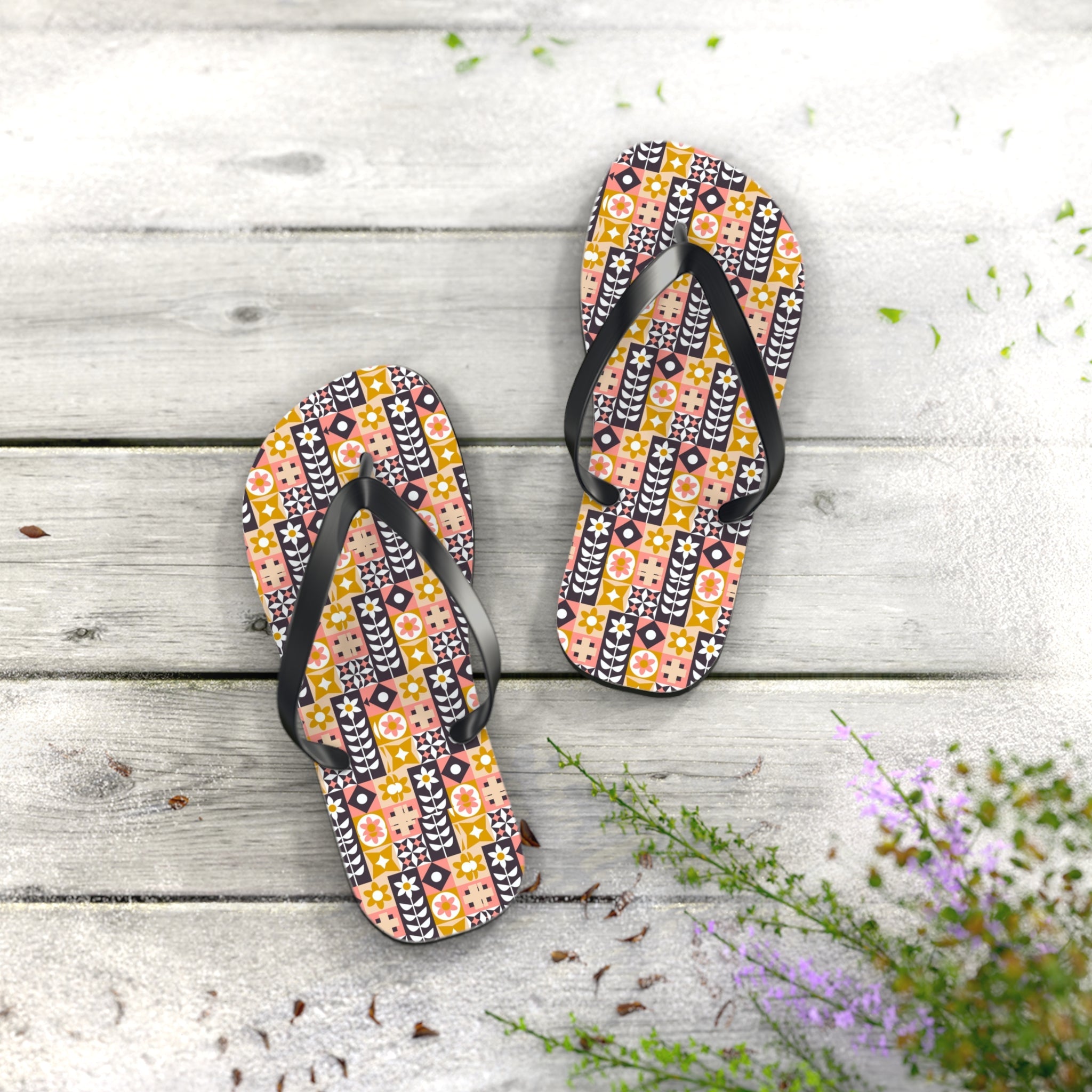 Mid - Century Retro A Touch Of Scandinavia Flip - Flops - POPvault