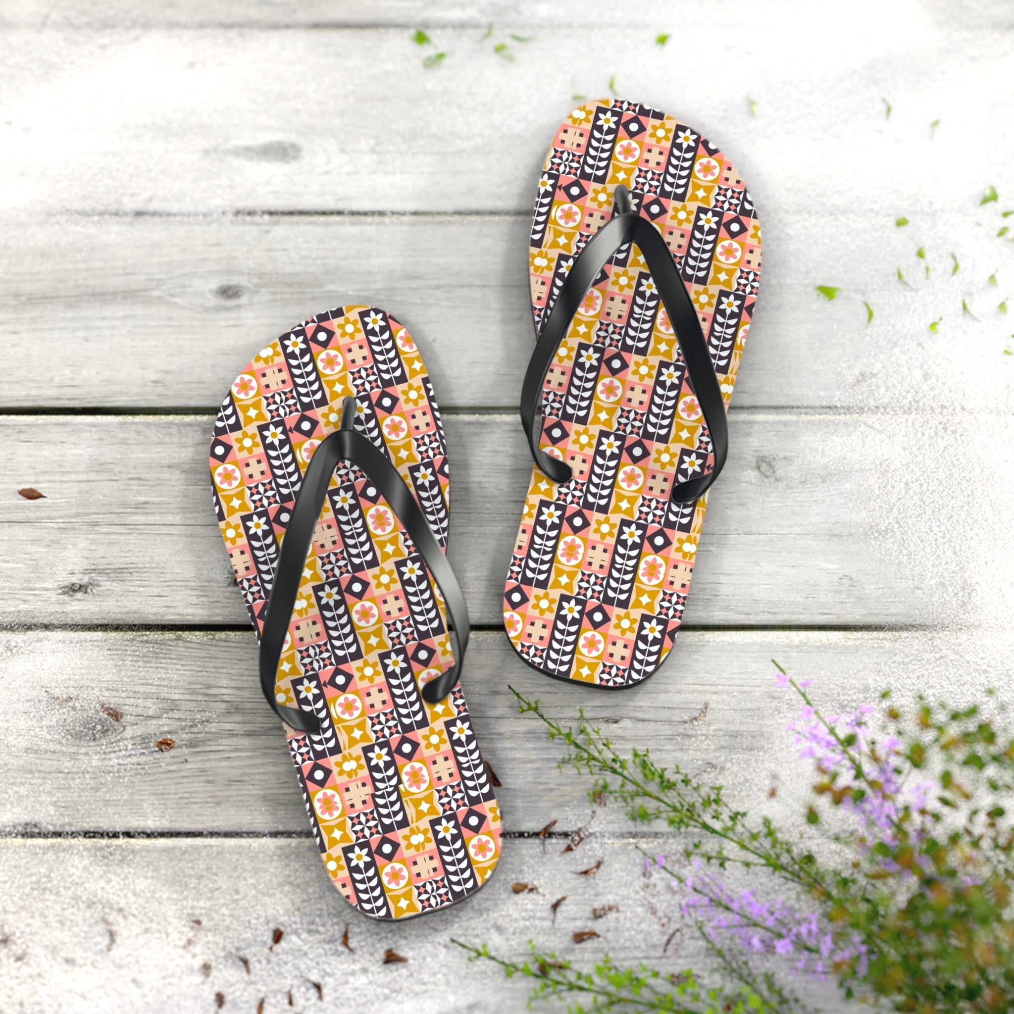 Mid - Century Retro A Touch Of Scandinavia Flip - Flops - POPvault