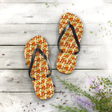 Mid - Century Retro African Mask Geometric Flip - Flops - POPvault