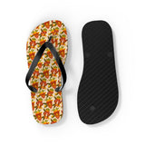 Mid - Century Retro African Mask Geometric Flip - Flops - POPvault