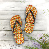 Mid - Century Retro African Mask Geometric Flip - Flops - POPvault