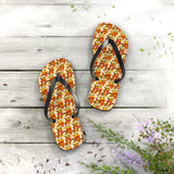 Mid - Century Retro African Mask Geometric Flip - Flops - POPvault