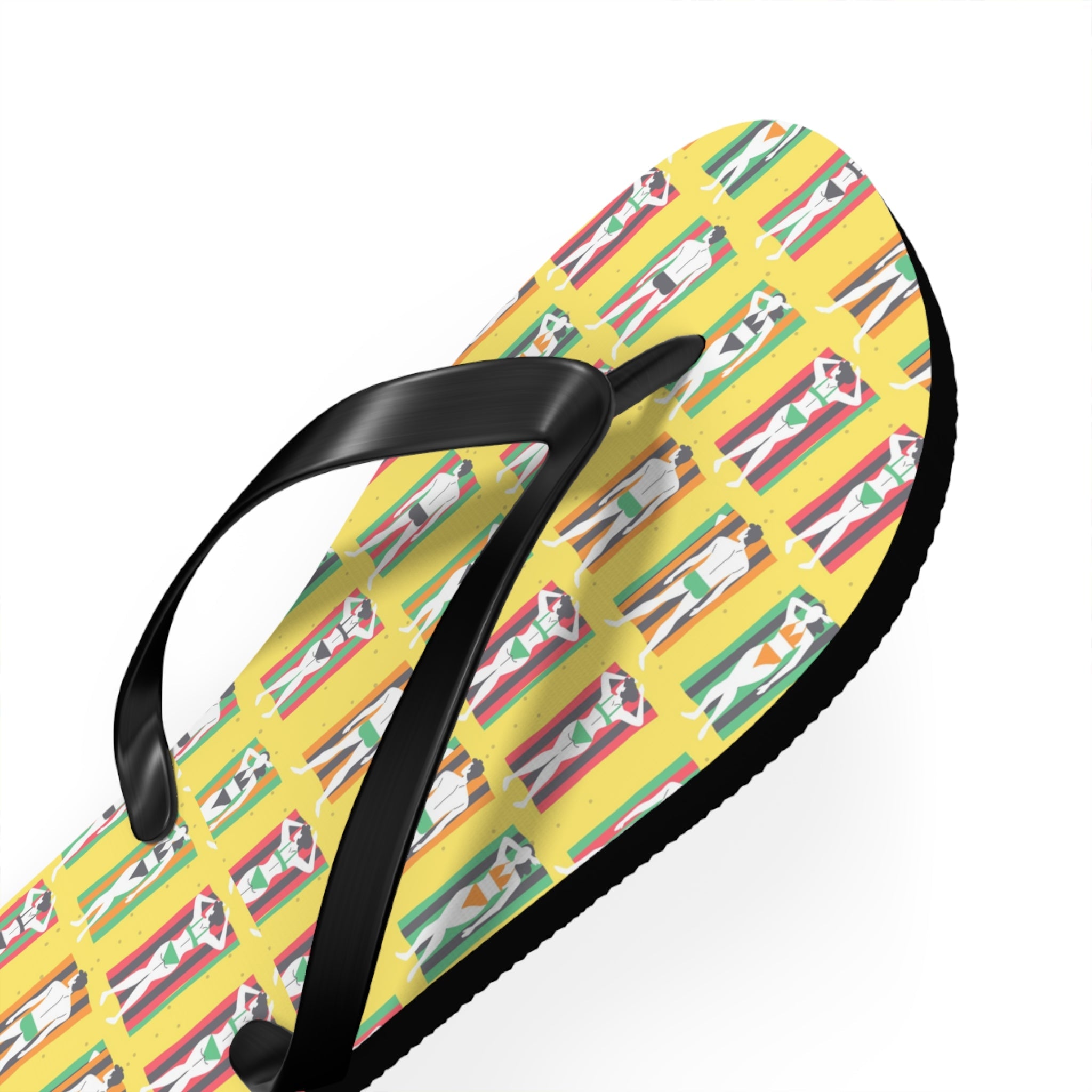 Mid - Century Retro Beach Blanket Bathing Suits Flip - Flops - POPvault
