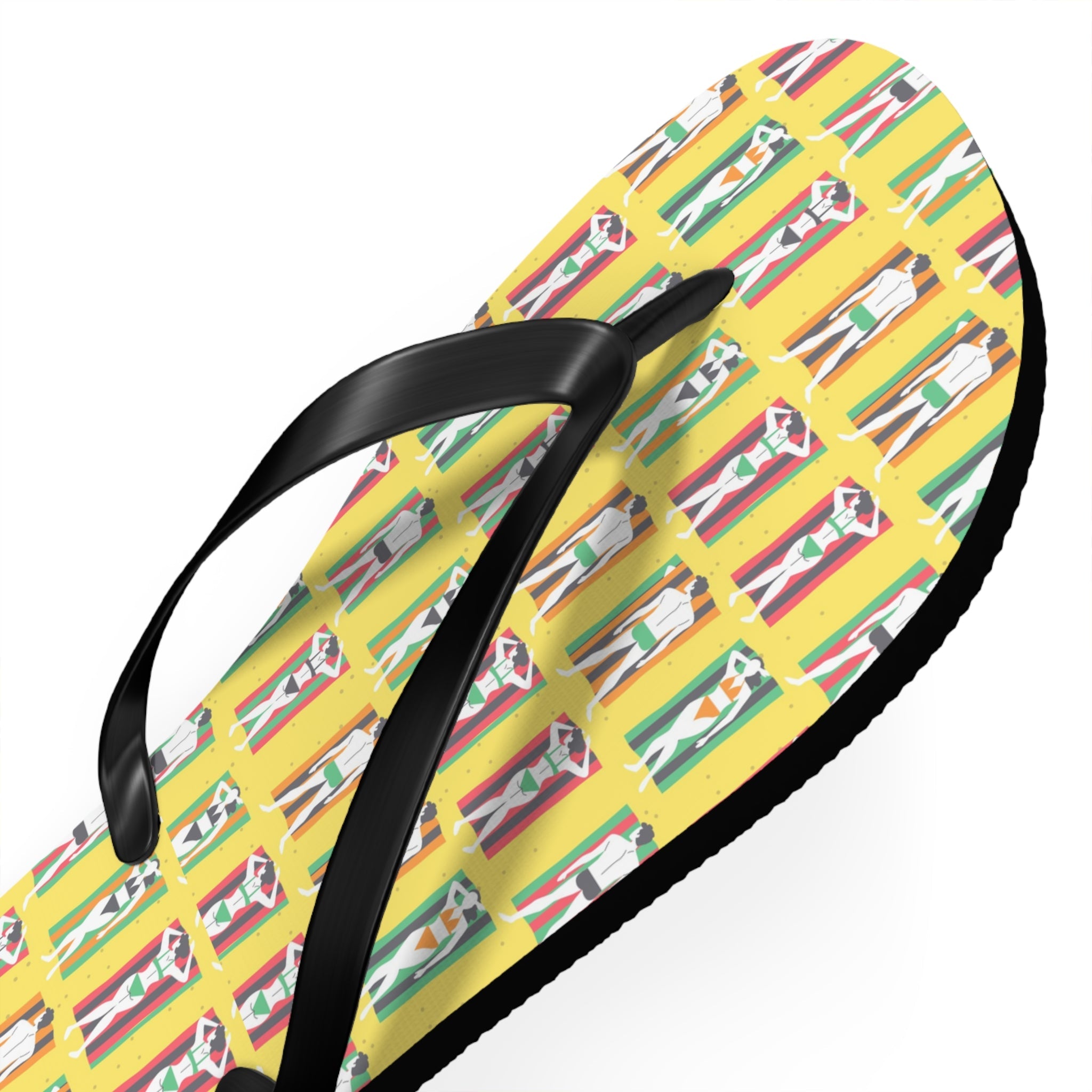 Mid - Century Retro Beach Blanket Bathing Suits Flip - Flops - POPvault