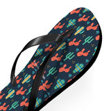 Mid - Century Retro Cactus Garden Geometric Flip - Flops - POPvault