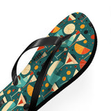 Mid - Century Retro Cocktail Hour Geometric Flip - Flops - POPvault