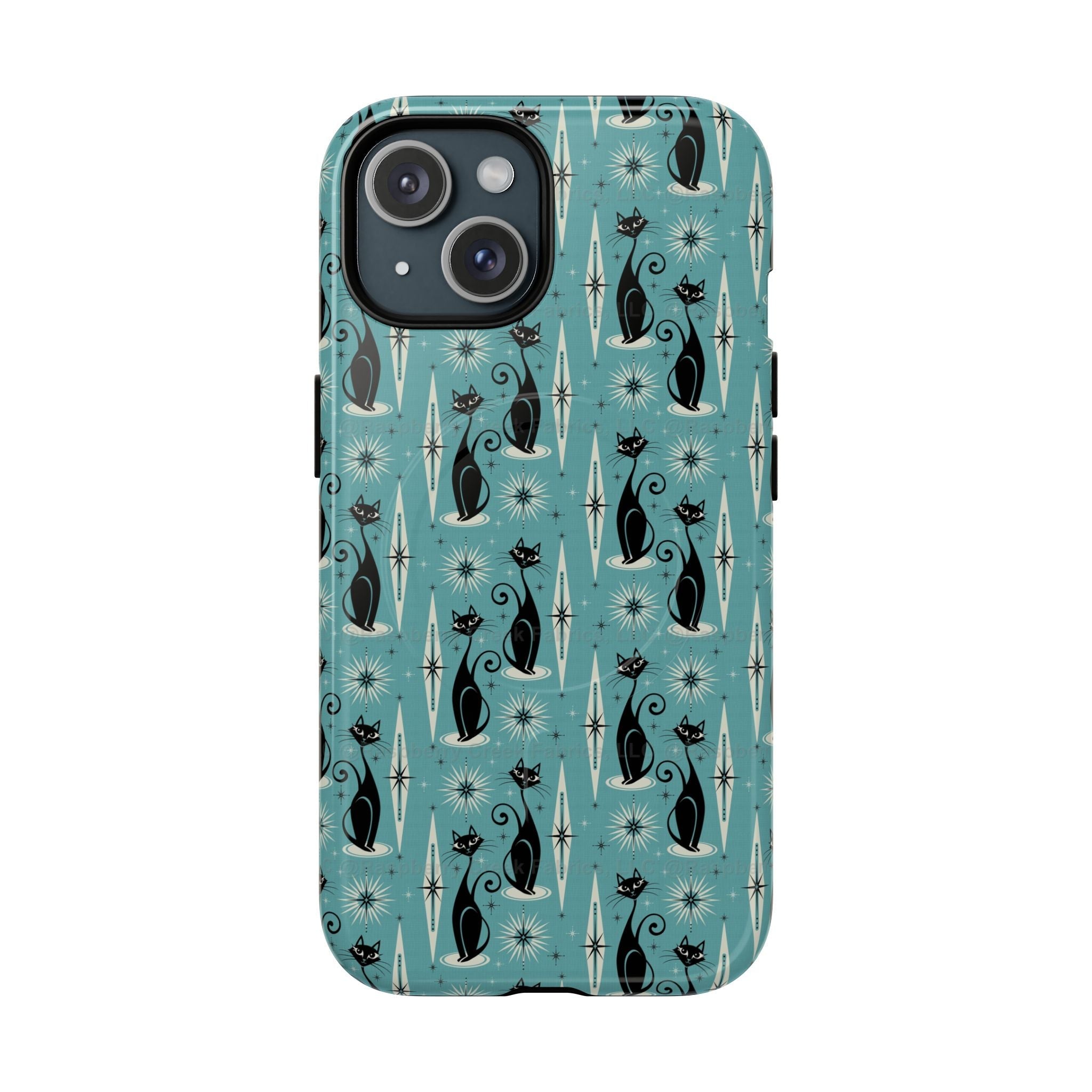 Mid - Century Retro Coolest Kitty Cats Tough Magnetic Phone Case - POPvault