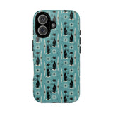 Mid - Century Retro Coolest Kitty Cats Tough Magnetic Phone Case - POPvault