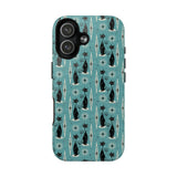 Mid - Century Retro Coolest Kitty Cats Tough Magnetic Phone Case - POPvault