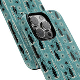 Mid - Century Retro Coolest Kitty Cats Tough Magnetic Phone Case - POPvault