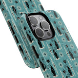Mid - Century Retro Coolest Kitty Cats Tough Magnetic Phone Case - POPvault