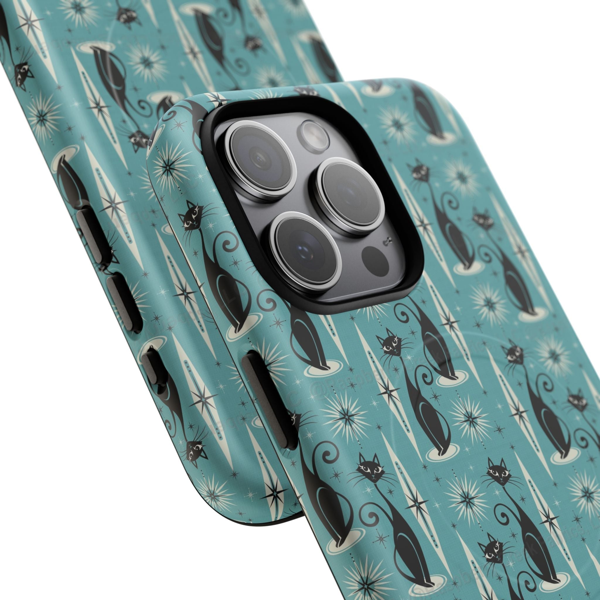 Mid - Century Retro Coolest Kitty Cats Tough Magnetic Phone Case - POPvault