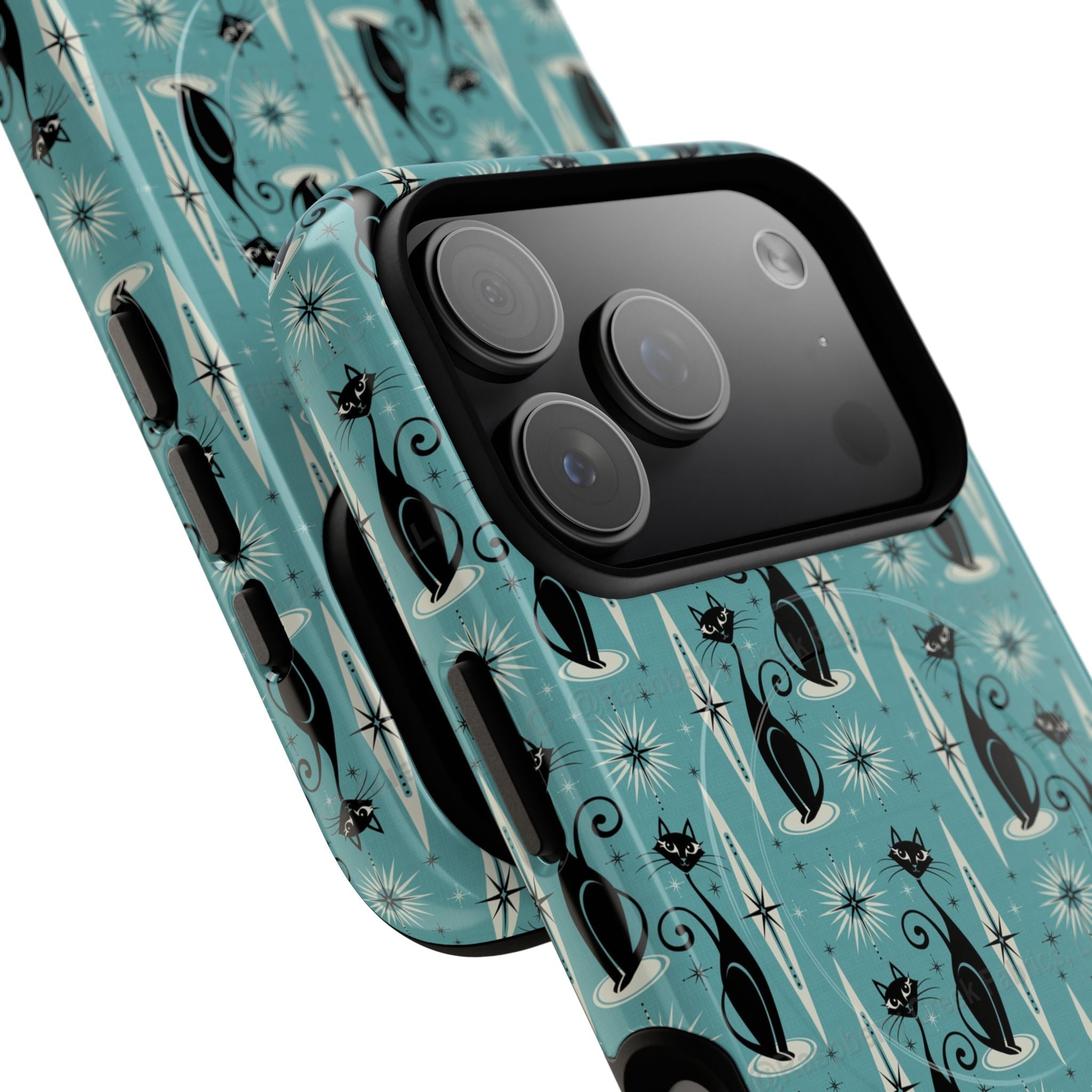 Mid - Century Retro Coolest Kitty Cats Tough Magnetic Phone Case - POPvault