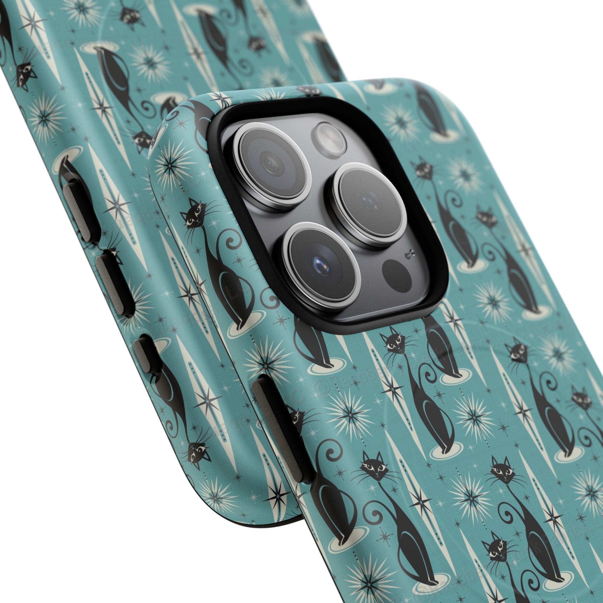 Mid - Century Retro Coolest Kitty Cats Tough Magnetic Phone Case - POPvault
