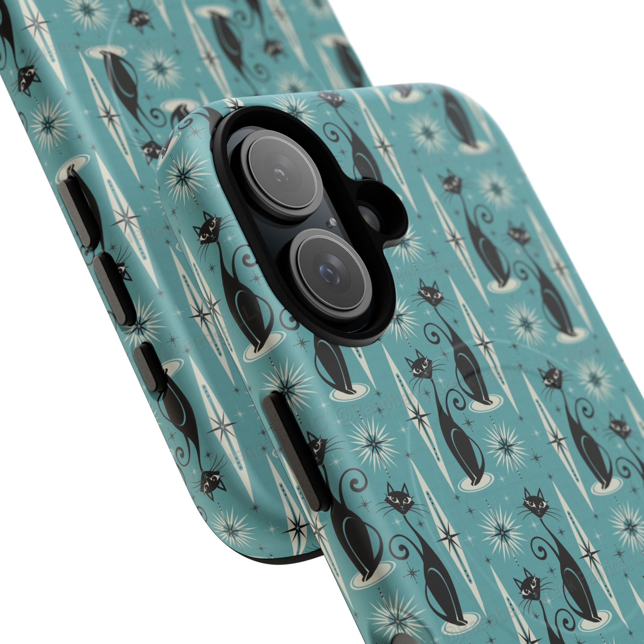 Mid - Century Retro Coolest Kitty Cats Tough Magnetic Phone Case - POPvault