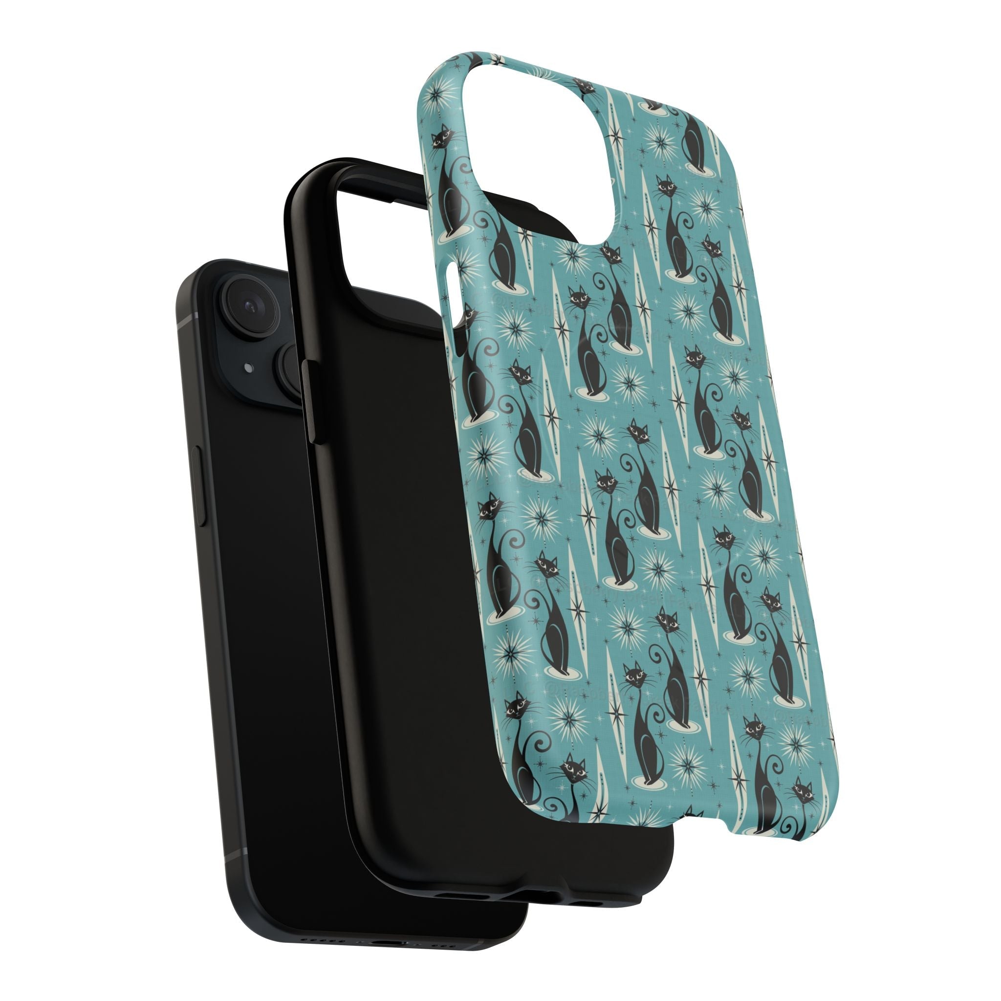 Mid - Century Retro Coolest Kitty Cats Tough Magnetic Phone Case - POPvault