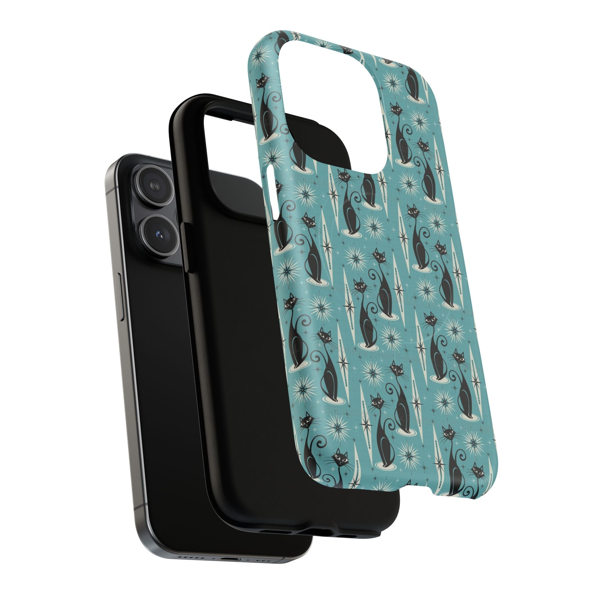 Mid - Century Retro Coolest Kitty Cats Tough Magnetic Phone Case - POPvault