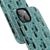 Mid - Century Retro Coolest Kitty Cats Tough Magnetic Phone Case - POPvault