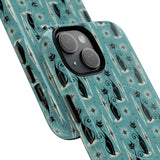 Mid - Century Retro Coolest Kitty Cats Tough Magnetic Phone Case - POPvault